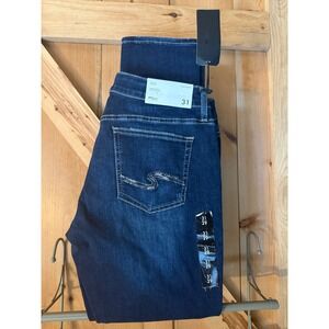 Silver Jeans Co Boyfriend Jeans Indigo Wash Women Size 31x29 slim leg NWT's